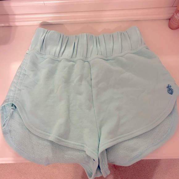 Free people movement light blue scrunch sweat shorts - Picture 3 of 3